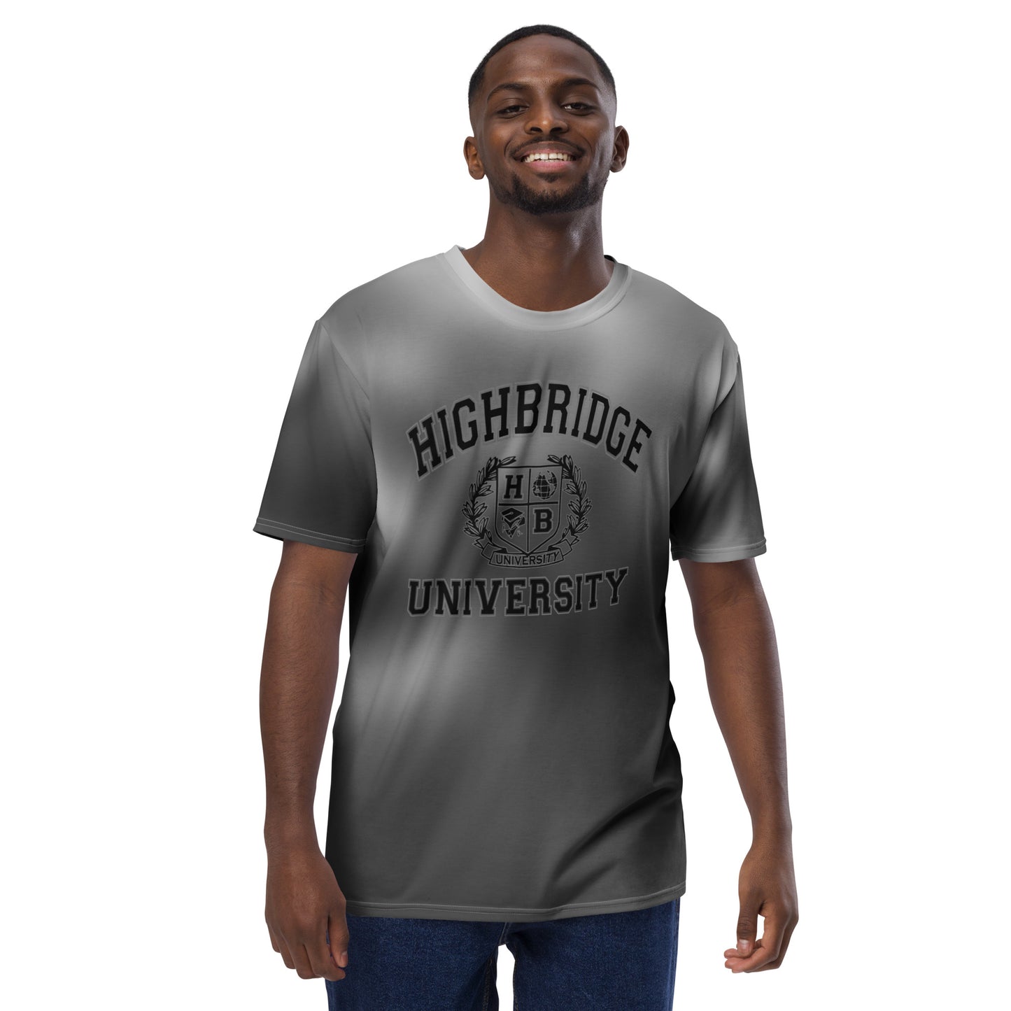 H.B.U. Apparel Men's T-shirt/  Tie-Dye Gray & Blk