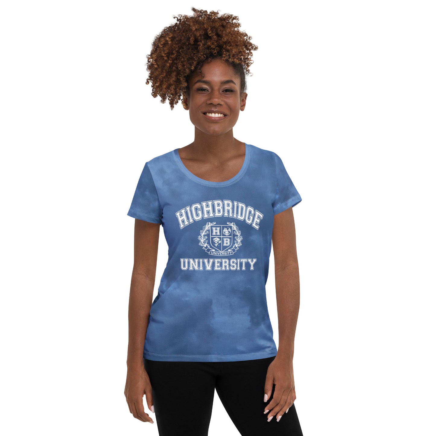 H.B.U. Apparel Women's Athletic T-Shirt/ Cloudy Blue