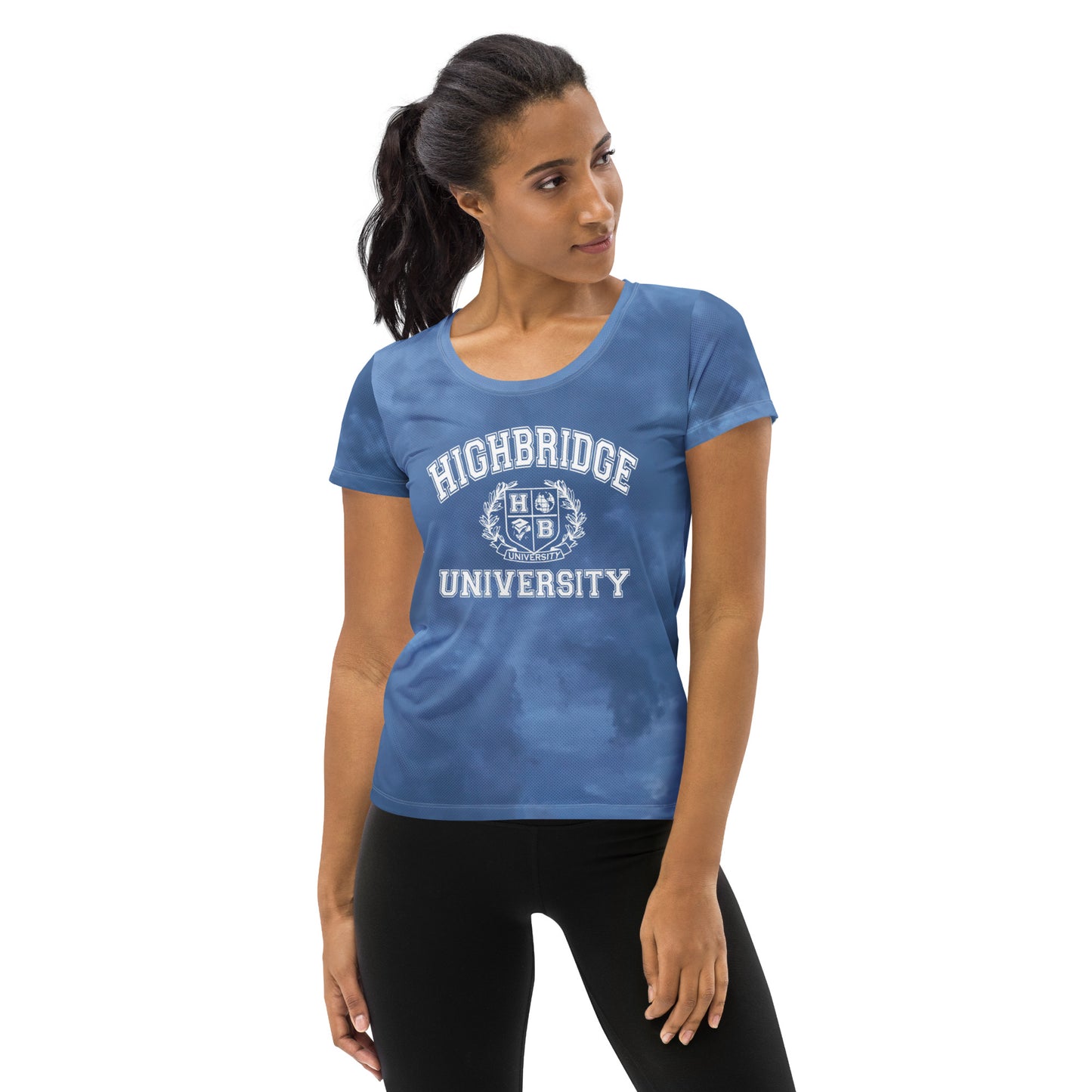 H.B.U. Apparel Women's Athletic T-Shirt/ Cloudy Blue