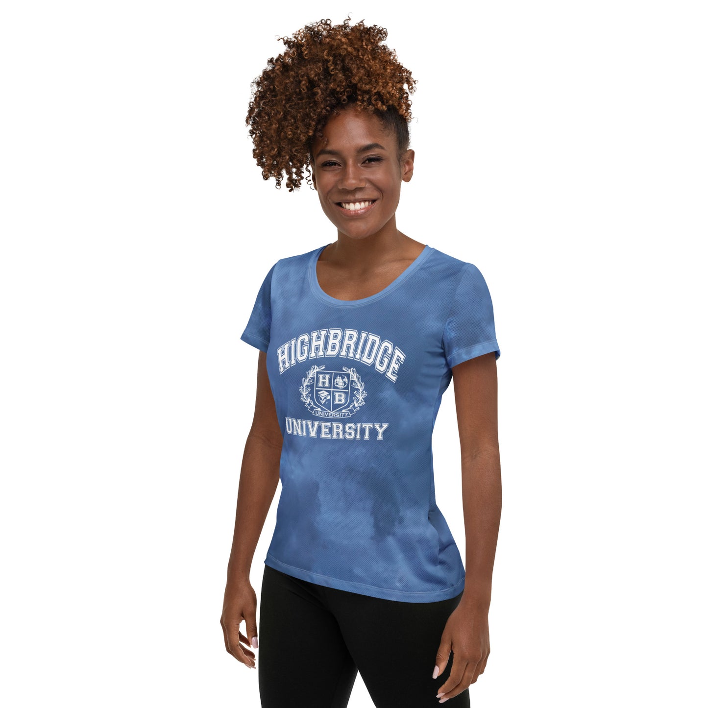 H.B.U. Apparel Women's Athletic T-Shirt/ Cloudy Blue