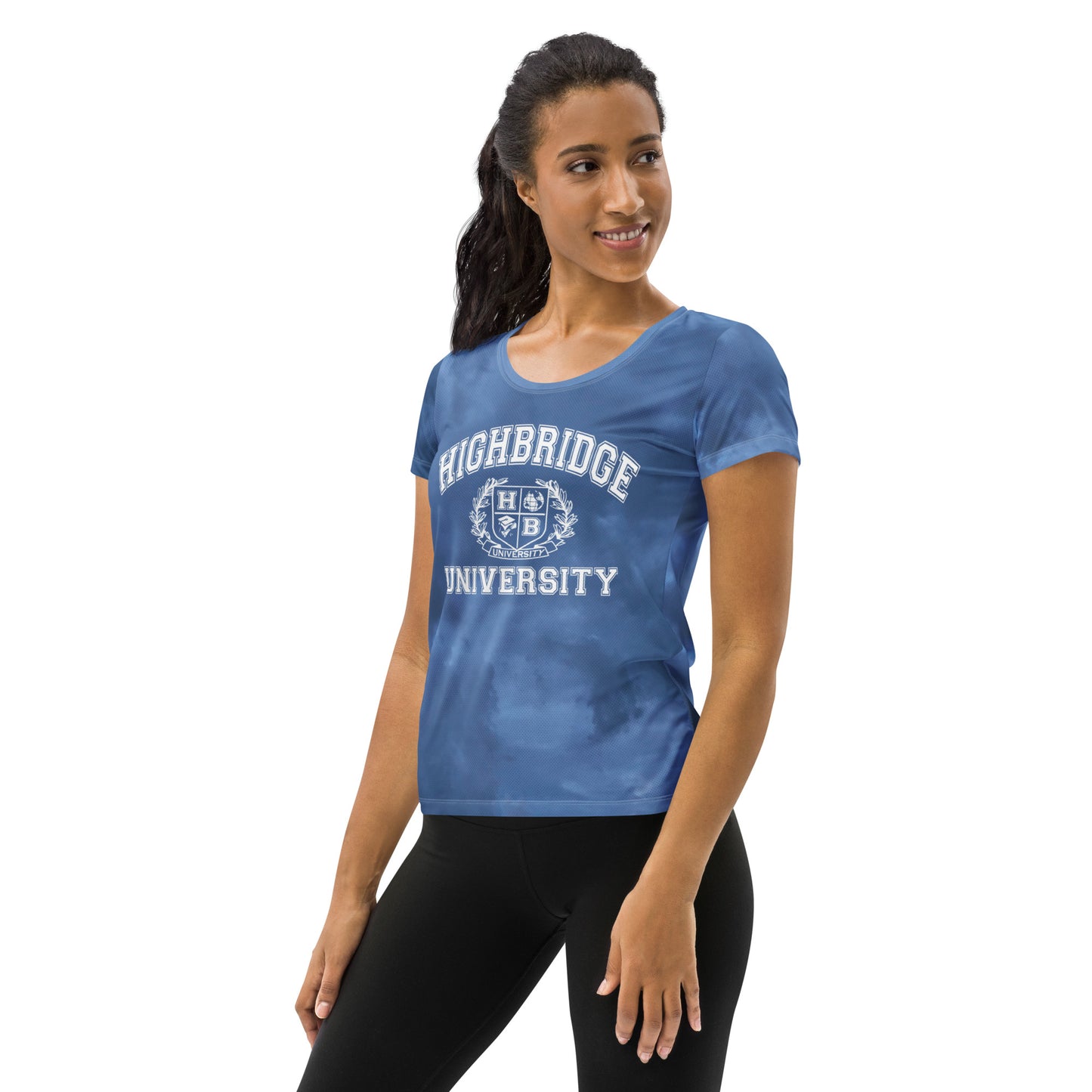 H.B.U. Apparel Women's Athletic T-Shirt/ Cloudy Blue