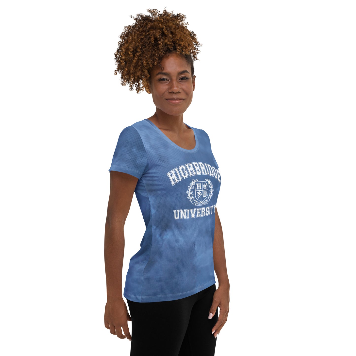 H.B.U. Apparel Women's Athletic T-Shirt/ Cloudy Blue