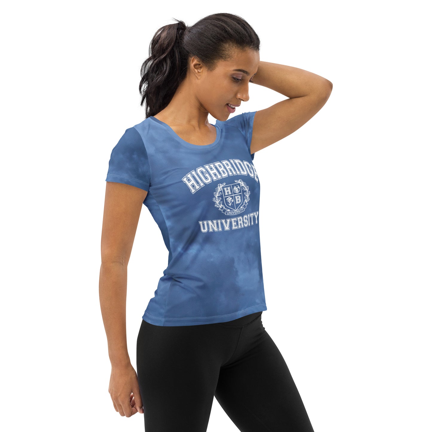 H.B.U. Apparel Women's Athletic T-Shirt/ Cloudy Blue