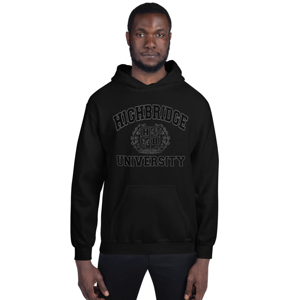 H.B.U. Black/Black Unisex Hoodie