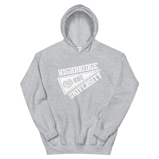 2 COLORS/ H.B.U. Apparel Unisex Gray & White Hoodie/ Pink & White Hoodie (Flag Logo)