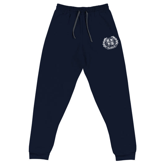 2 COLORS/ H.B.U. Embroidered Unisex Joggers/ Navy Blue,  Dark Heather